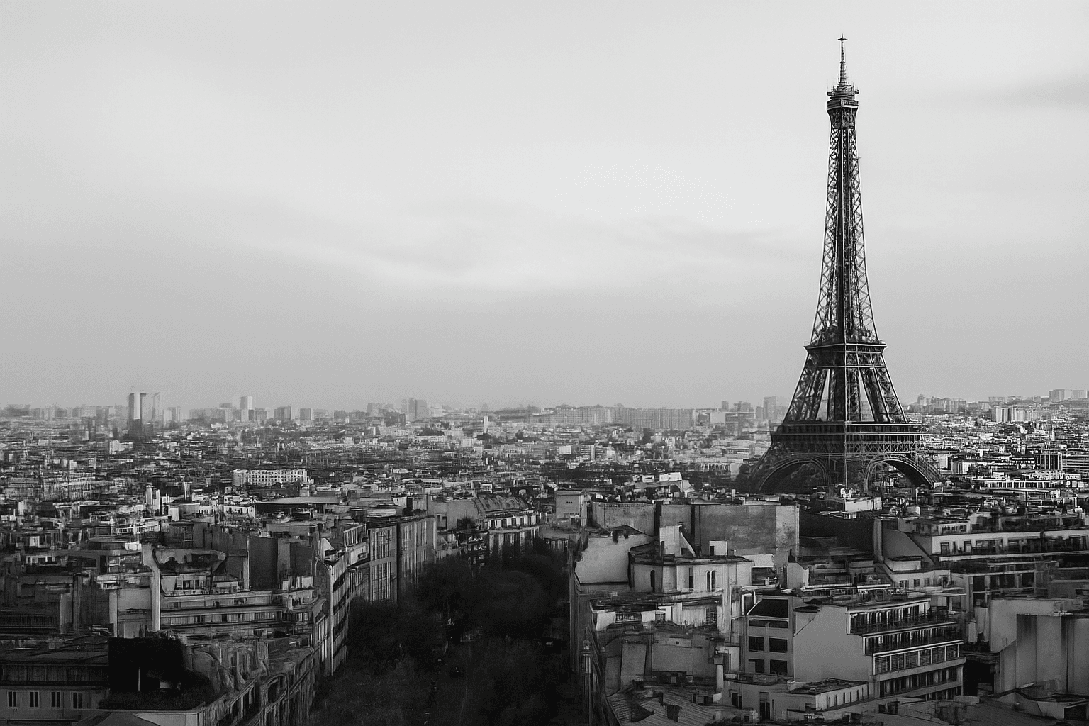 Paris view with Eiffel Tower - desktop