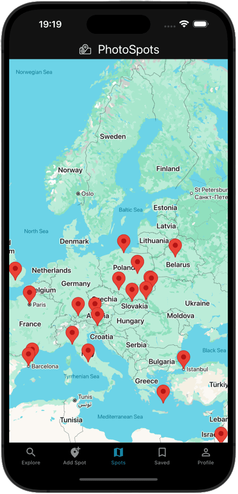 Full-screen map with locations — Full Map